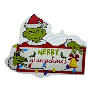 XMAS MERRY GRUPCHMAS WALL ART 39X33CM