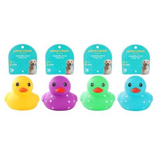 PET TOYS DUCK SQUEAKY ASST