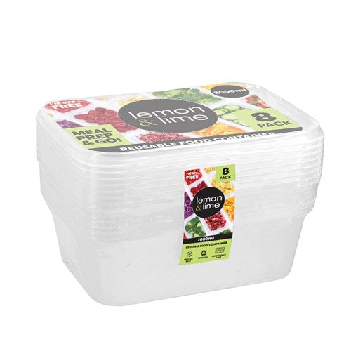 TAKEAWAY CONTAINERS 2LT 8PK