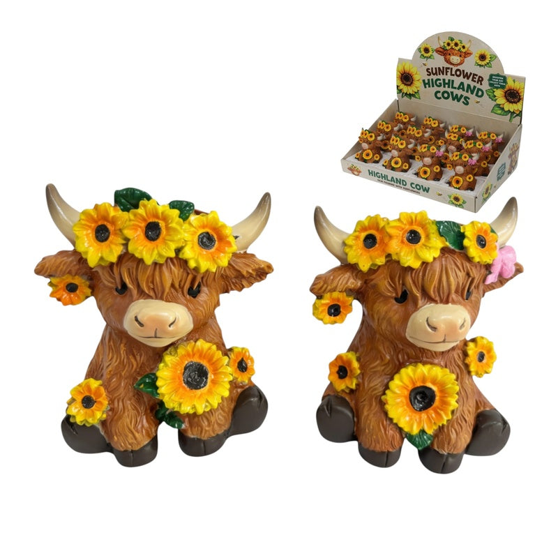 HIGHLAND COW SITTING 11CM ASST