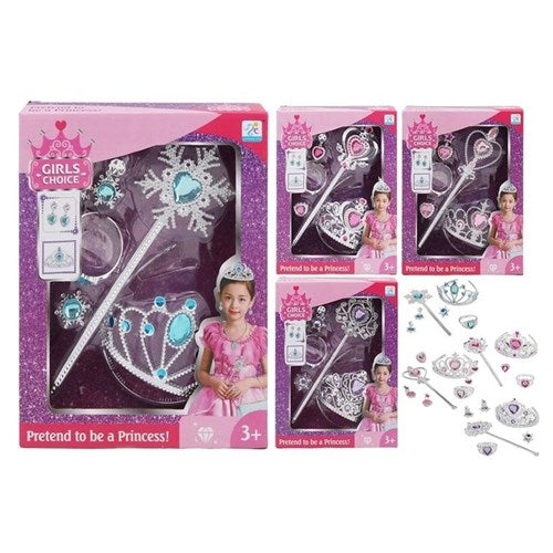 PRINCESS SET W/TIARA 6PC