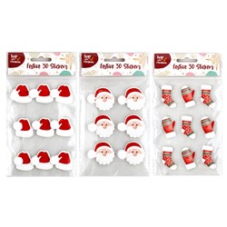 XMAS STICKERS 3D ASST