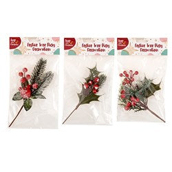 XMAS TREE PICKS 18CM ASST