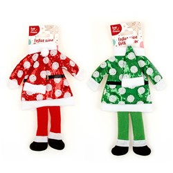XMAS WIND BOTTLE COVER ASST