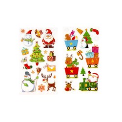 XMAS STICKERS 3D ASST