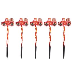 SOLAR SANTA CAR STAKE LIGHT PK5