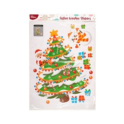 XMAS WINDOW STICKERS TREE 48X53CM
