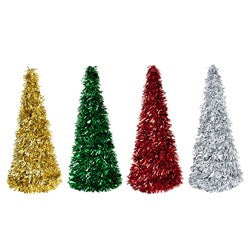 XMAS TABLE TINSEL TREE 18X45CM