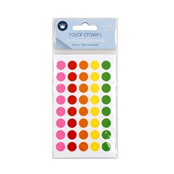 LABELS ROUND ASST CLRS 720PC 12MM