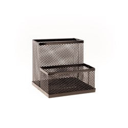 STATIONERY HOLDER MESH BLACK 10X10CM