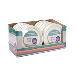 DISPOSABLE PLATES ECO 25CM PK30