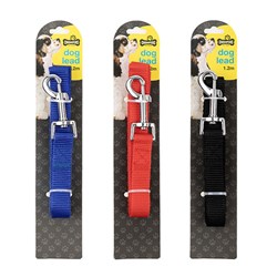 DOG LEAD NYLON 120CM ASST CLRS