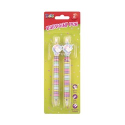 PEN BALLPOINT W/UNICORN TOPPER 2PC