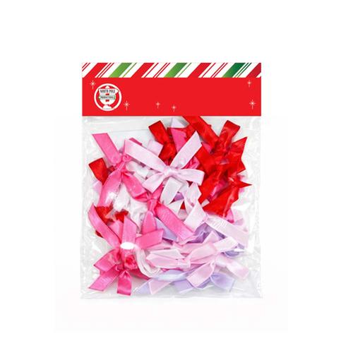 XMAS RIBBON BOWS ASST 3X4CM