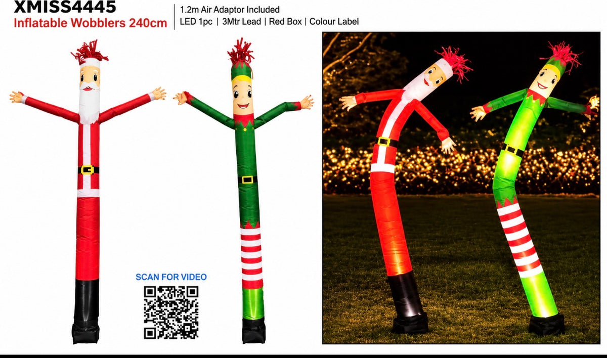 INFLATABLE WOBBLERS XMAS 240CM