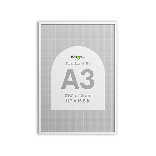 A3 POSTER FRAME WOOD WHITE