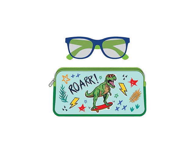 SUNGLASSES & POUCH SET DINOSAUR