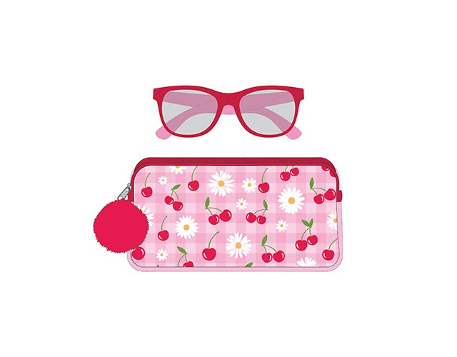 SUNGLASSES & POUCH SET CHERRIES