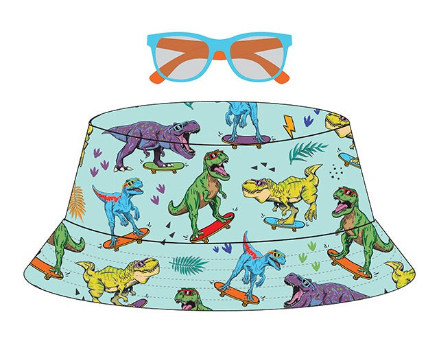 SUNGLASSES & BUCKET HAT DINOSAUR