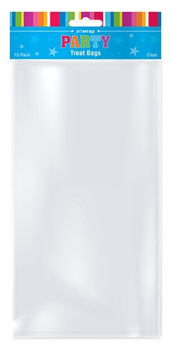 TREAT BAGS CLEAR 13X30CM 15PK