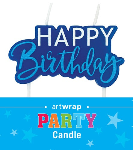 CANDLE HAPPY BIRTHDAY BLUE