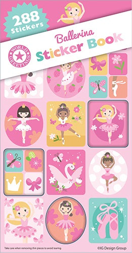 STICKER BOOK 288PCS BALLERINAS