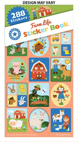 STICKER BOOK 288PCS FARM
