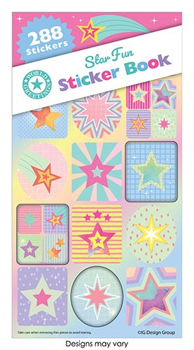 STICKER BOOK 288PCS STAR FUN GIRL