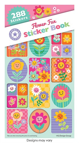 STICKER BOOK 288PCS FLOWER FUN