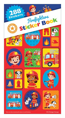 STICKER BOOK 288PCS FIREFIGHTER