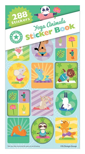 STICKER BOOK 288PCS YOGA ANIMALS