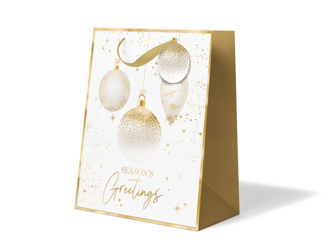 XMAS GIFT BAG MED FORMAL BAUBLE