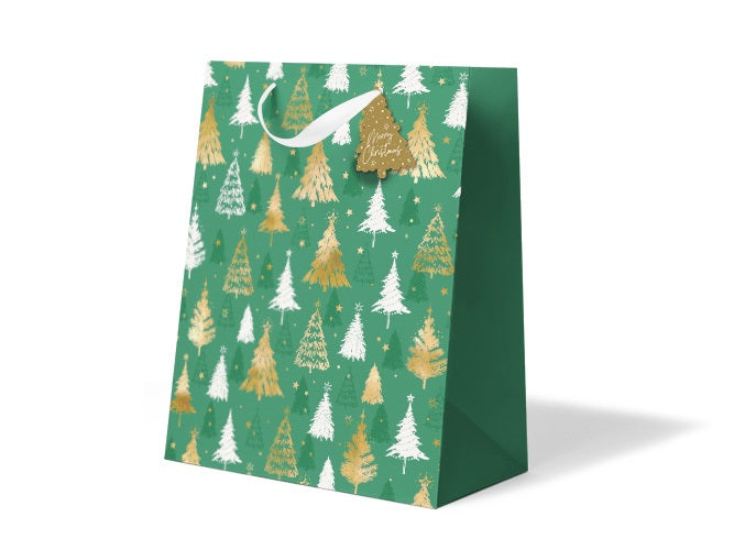 XMAS GIFT BAG LGE TREE PATTERN