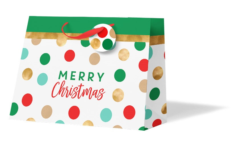 XMAS GIFT BAG JUMBO BOUTIQUE DOTS