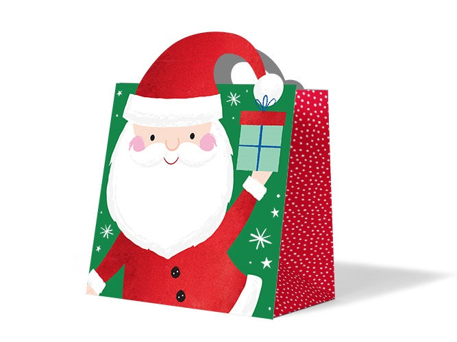 XMAS GIFT BAG SHAPECUT SANTA