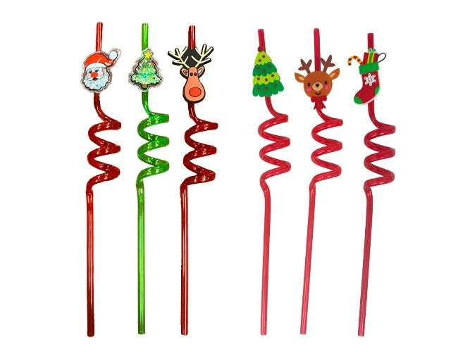 XMAS STRAWS 3PC
