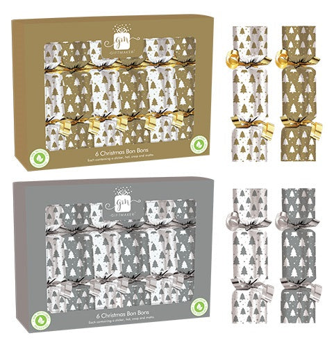 BONBONS 6X6'' GIFT MAKER GOLD SILVER