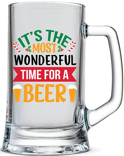 XMAS BEER MUG W/HANDLE