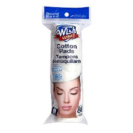 COTTON PADS SQR WISH 80PC
