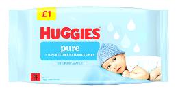 BABY WIPES HUGGIES PURE BLUE 48PC