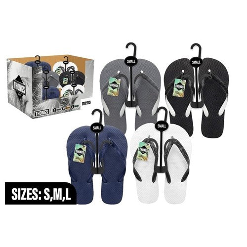 THONGS MENS ASST SOLID CLRS