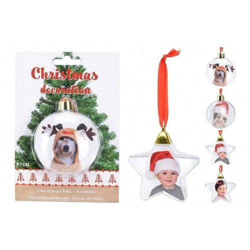 XMAS HANGING DECO W/PHOTO INSERT