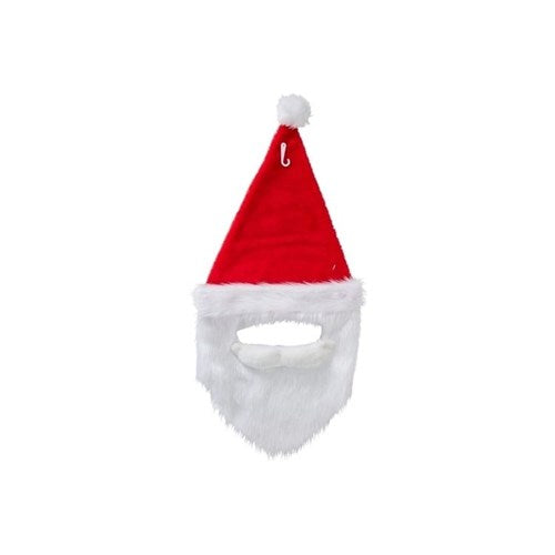 XMAS SANTA HAT W/BEARD 30X65CM