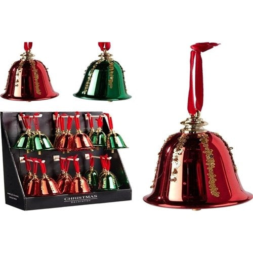 XMAS BELL HANGING DECO 9CM