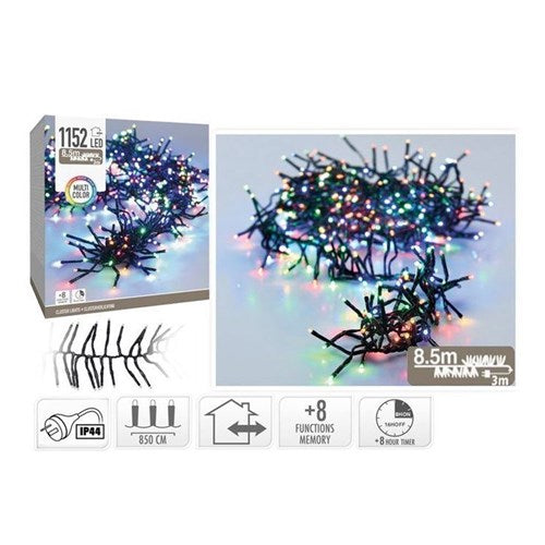 CLUSTER LED LIGHTS 1152LED MULTI