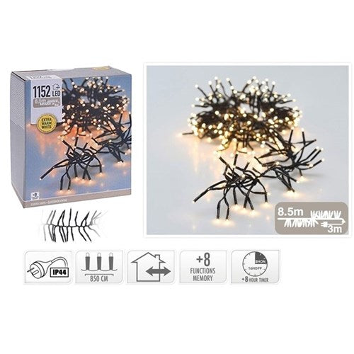 CLUSTER LED LIGHTS 1152LED WARM WHITE