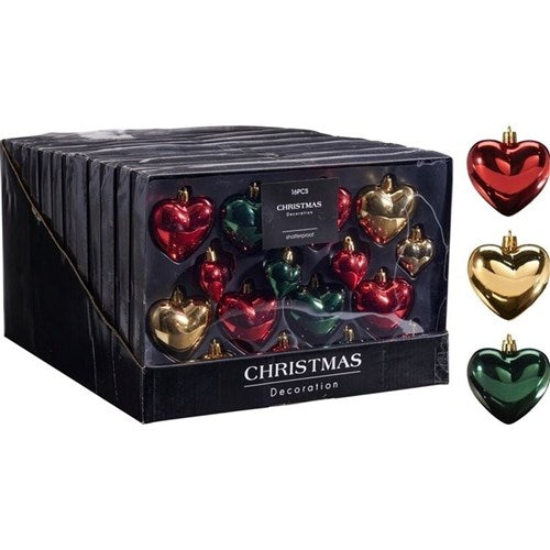 HEART HANG SET 45/65MM 16PC TRAD