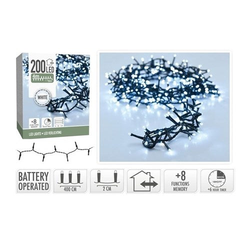 SNAKE LIGHTS 200LED B/O WHITE