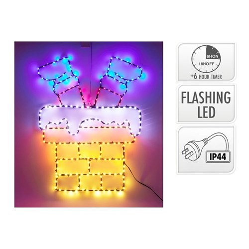 SANTA IN CHIMNEY 60CM 234LED