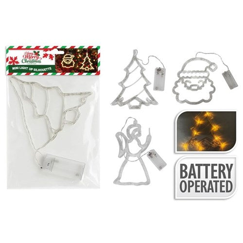 XMAS SILHOUETTE MINI LIGHTS B/O